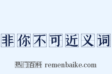 非你不可近义词是什么意思的图片